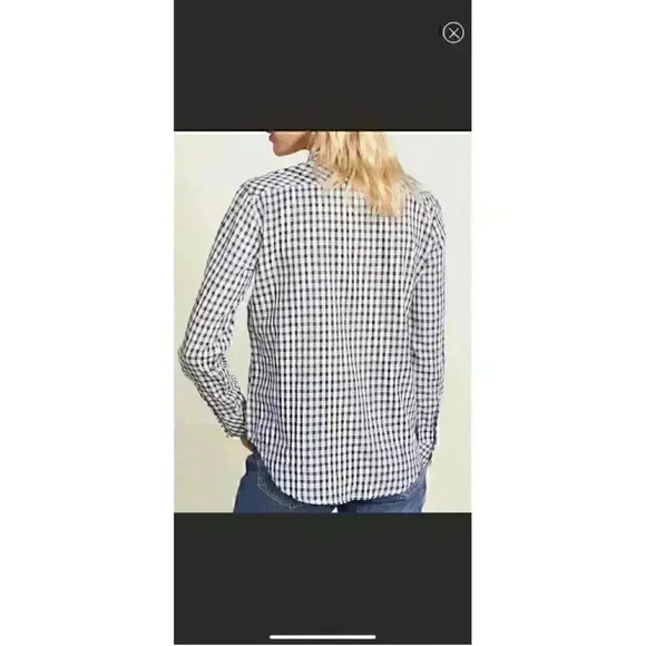 Rails - Farrah navy check shirt button down , small - Picture 4 of 11